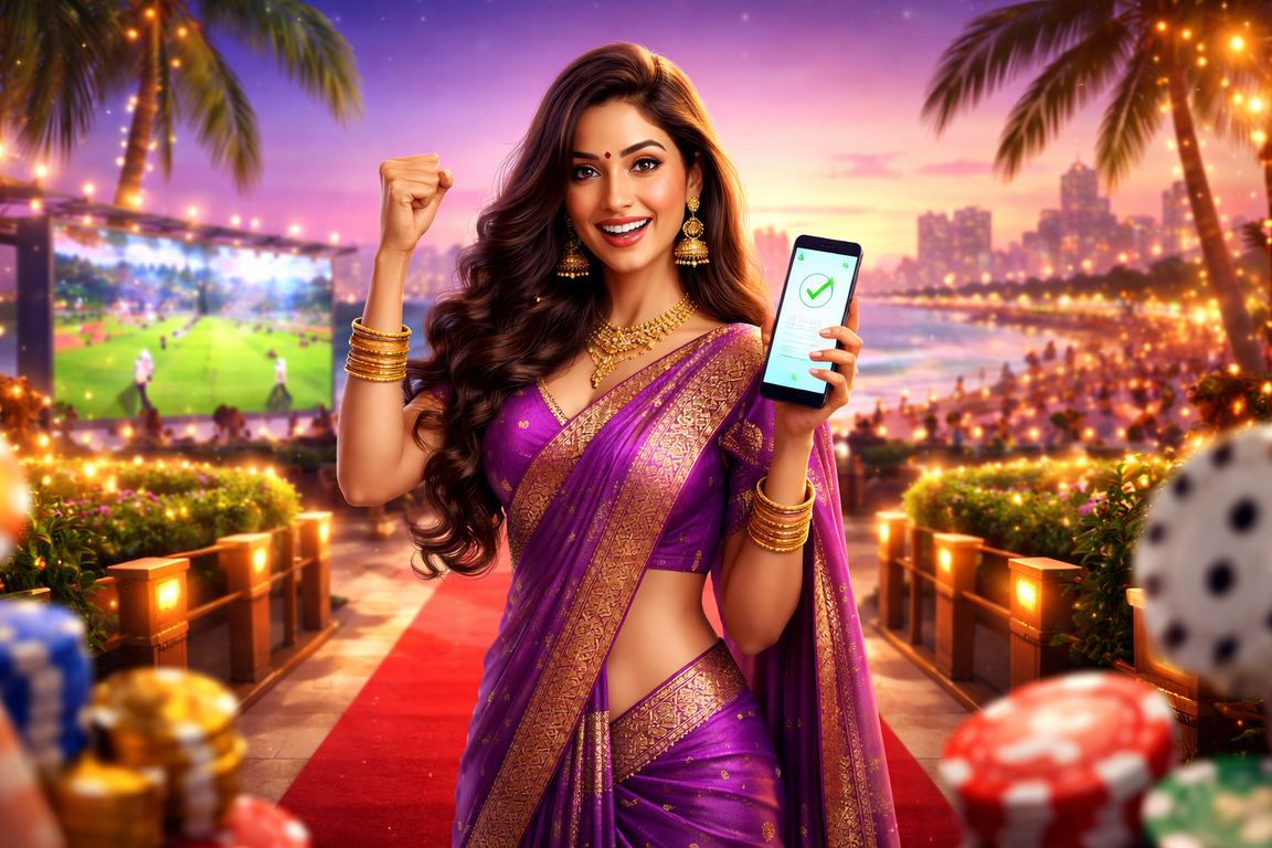 Chennai Marina Beach dice game and Indian model enjoying casino experience