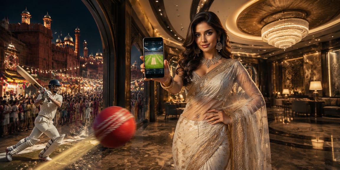 Woman in saree enjoying Aviator game live in India